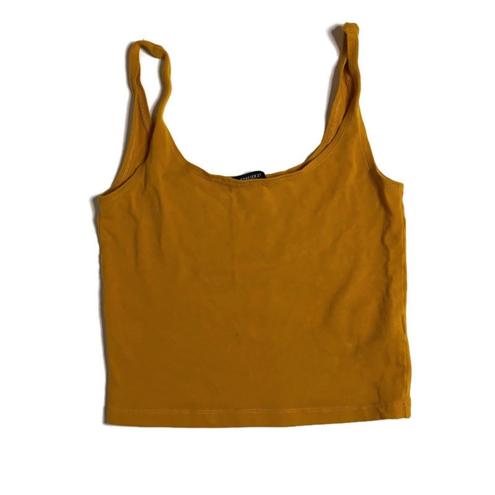 Mustard yellow crop top